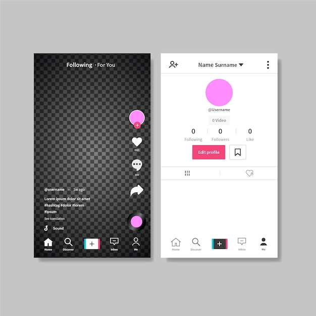 Tiktok&rsquo;s short video layout.